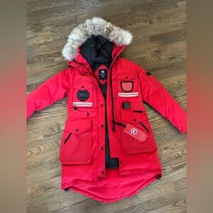 Canada Goose Jacket New With Tags. Red size girls XXL I’m 5’4 145lbs perfect fit